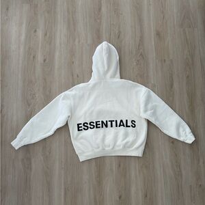 Fear Of God Essentials Cream Back Logo Hoodie Size XS Men